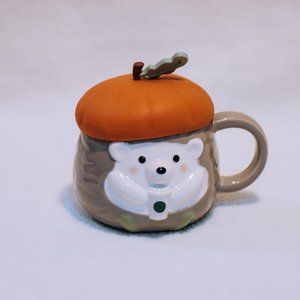Starbucks Cozy Hedgehog Mug with acorn lid